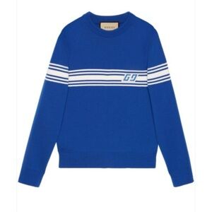 Gucci knit wool sweater with GG logo size large made in Italy